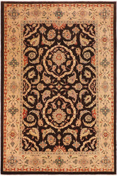 handmade Traditional Kafkaz Brown Tan Hand Knotted RECTANGLE 100% WOOL area rug 10 x 14